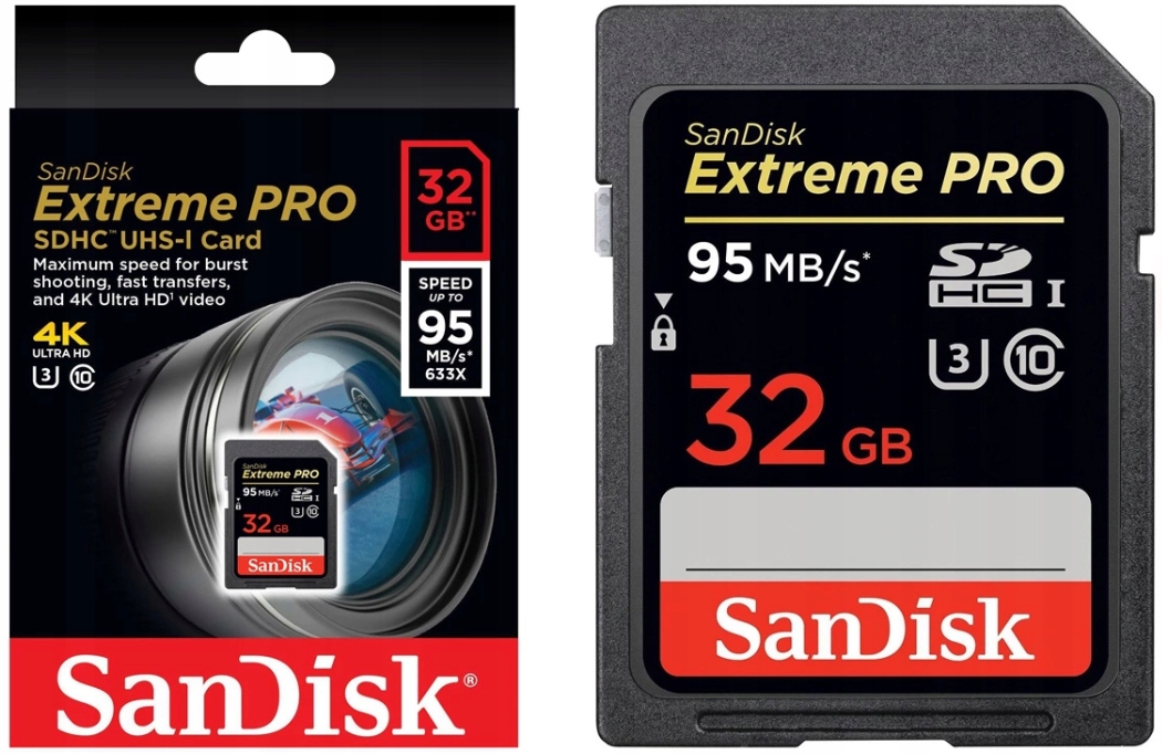 

Karta SanDisk 32GB Extreme Pro Sdhc U3 do 4K Uhd