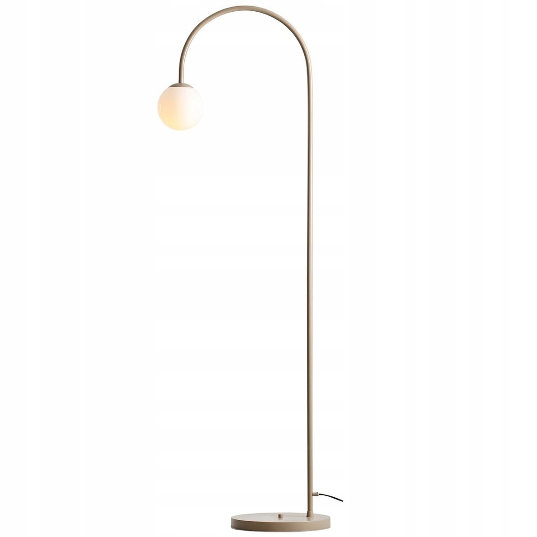 Lampa podłogowa stojąca beżowa, nowoczesna do salonu sypialni czytania Una