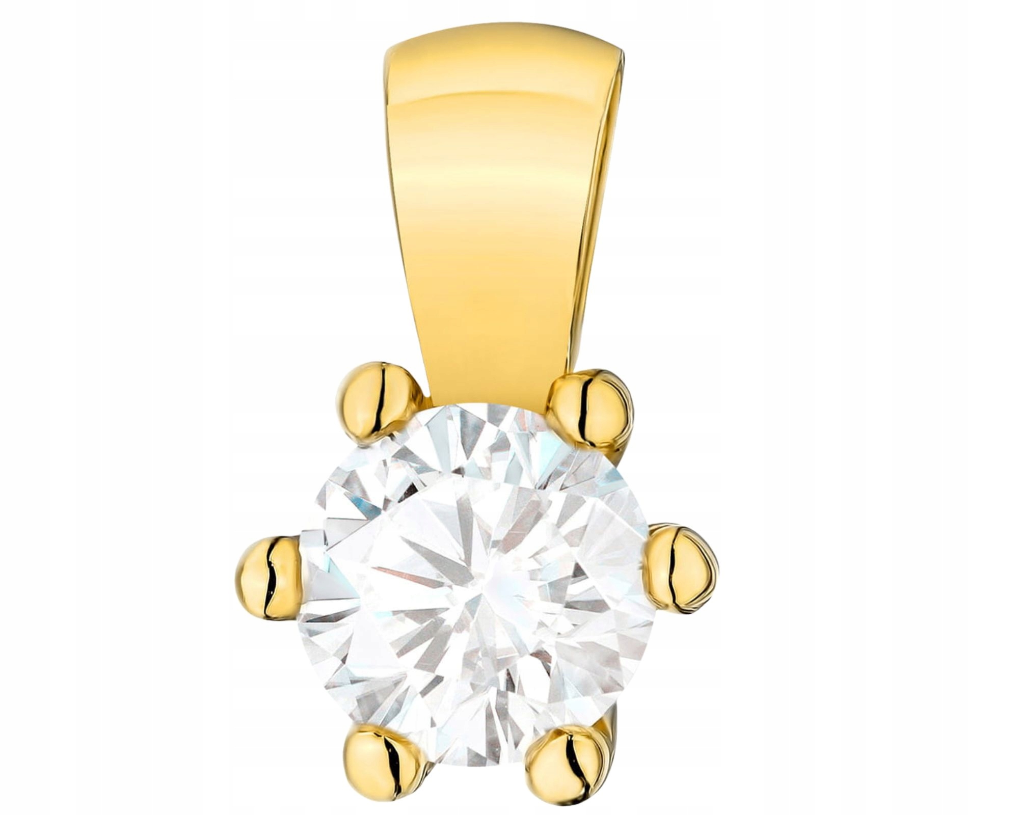 Zlatý Přívěsek S Laboratorním Diamantem 585 14K Gravírování Dárek