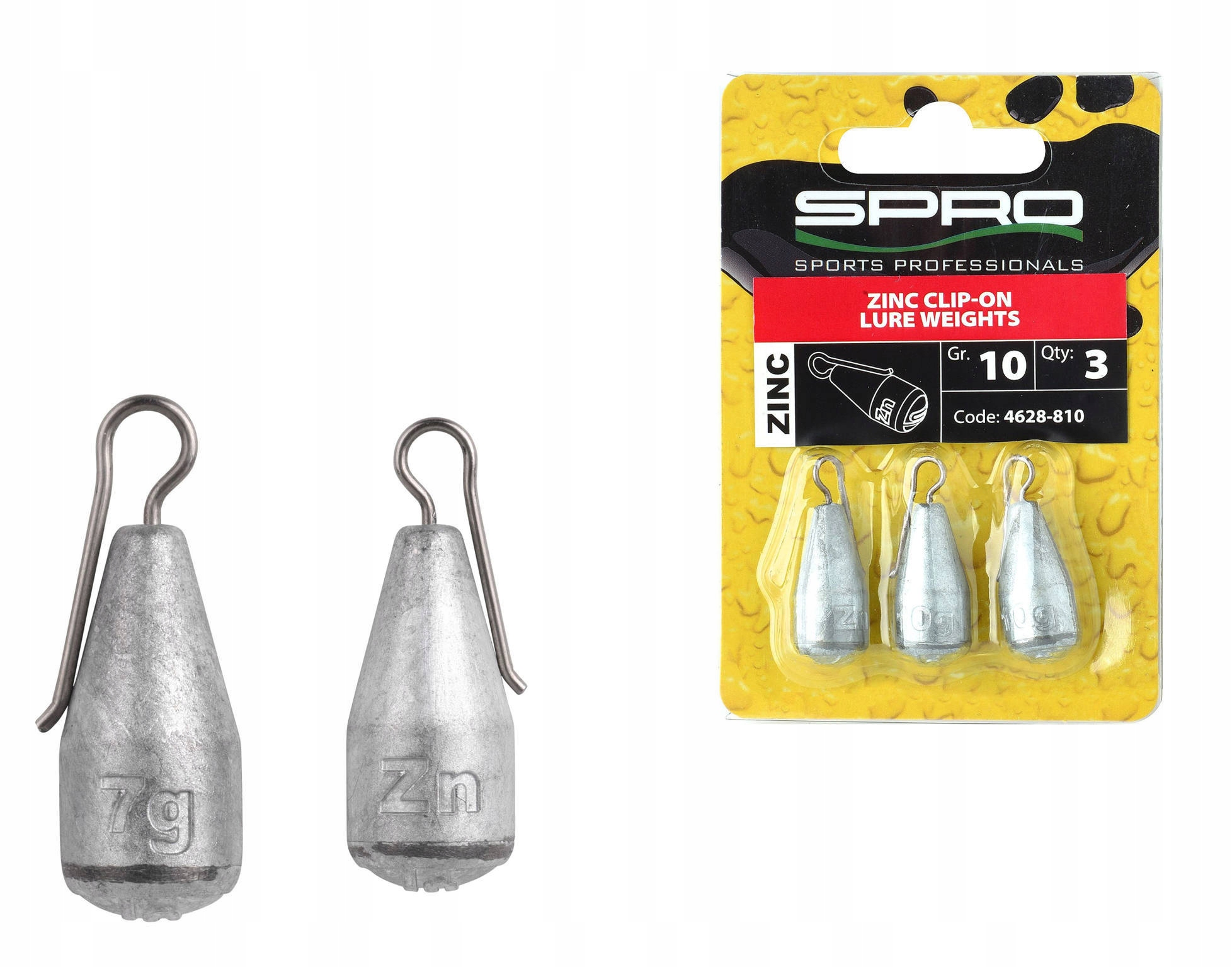 Bezołowiowe Ciężarki Spro Zinc Clip-on 3g/3szt