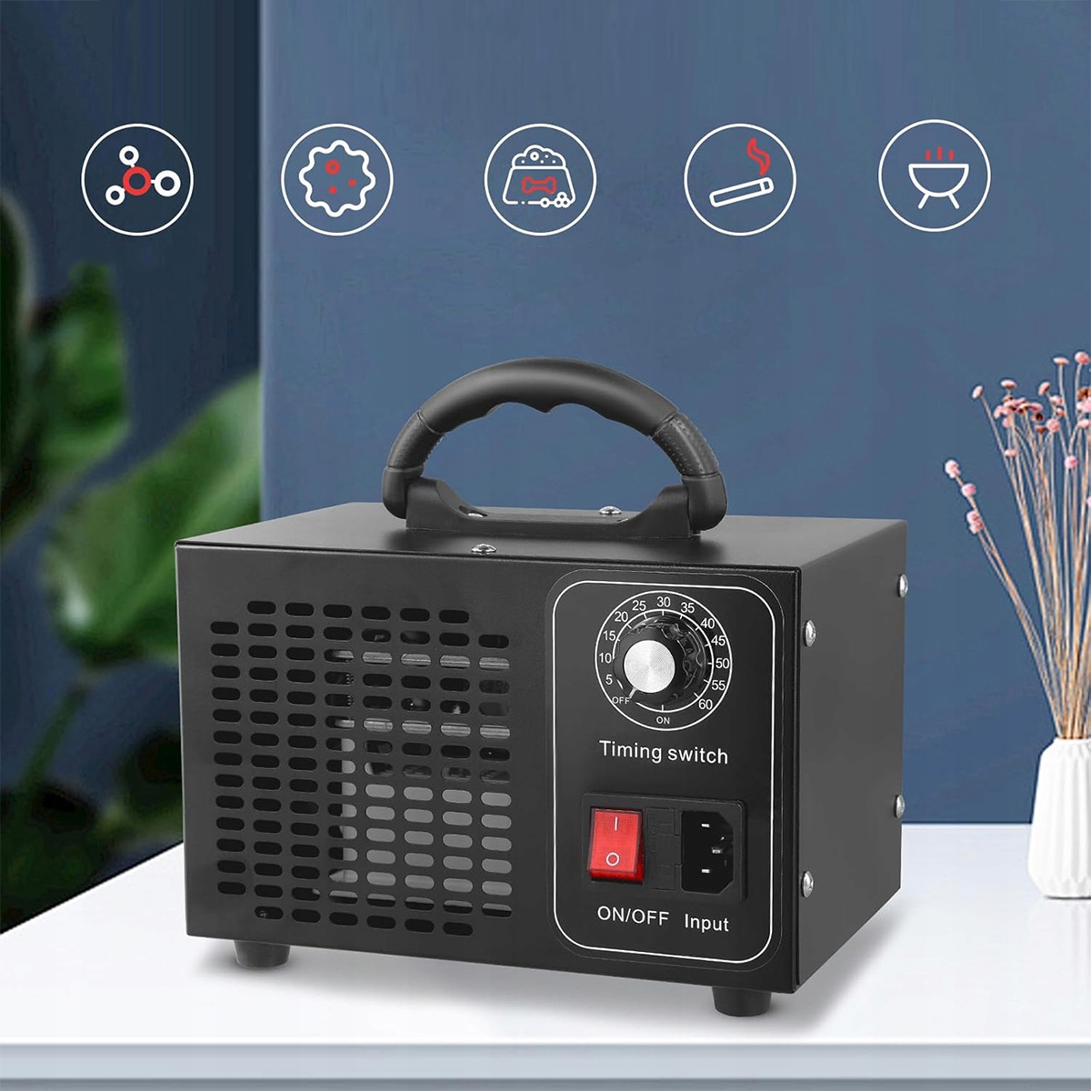 Generator OZONU Mocny 60 000 MG/H Ozonator Oczyszczacz + TIMER Czasomierz Marka inna