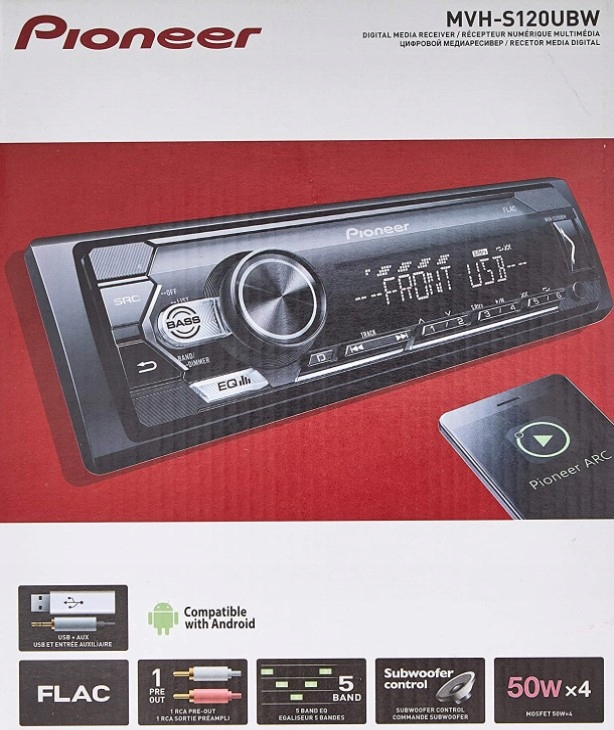 

Pioneer MVH-S120UBW radio samochodowe 1DIN MP3 Usb