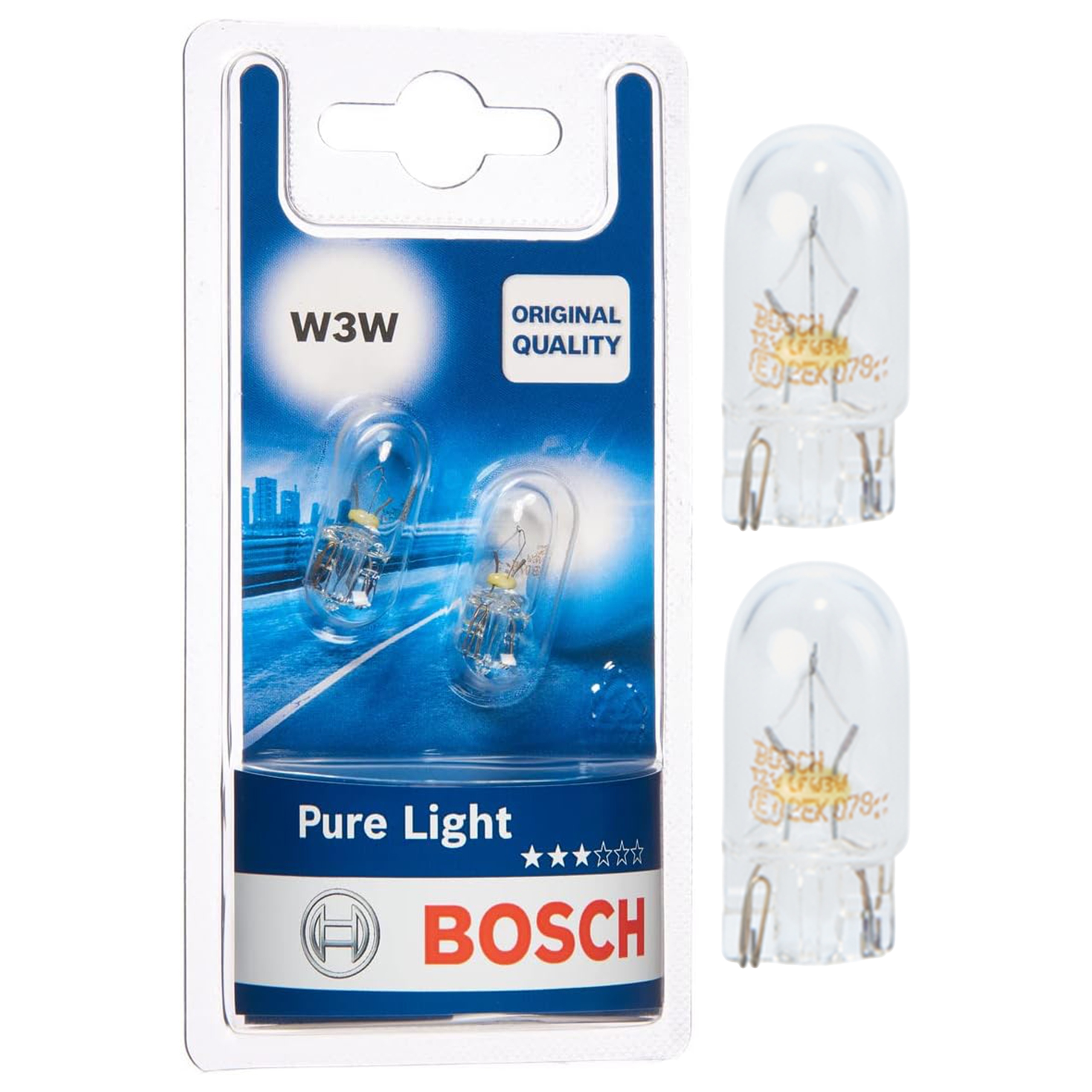 Bosch Pure Light W3W 12V 3W Bc żarówki samochodowe 504 1987301028 2szt
