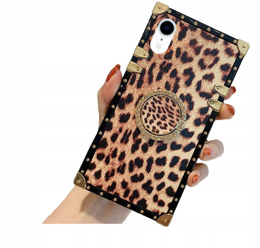 

Etui Iphone Xr Mocne Panterka Ring Case + Szkło