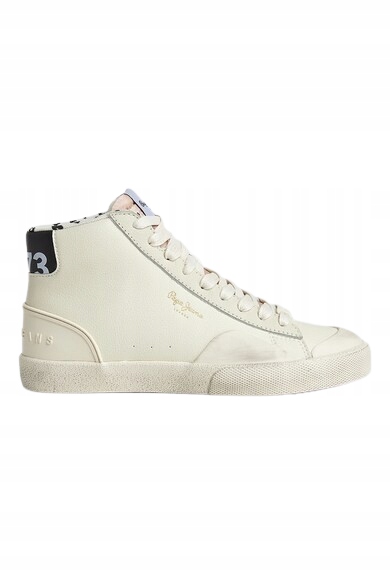 Pepe Jeans Ecru Dámské Vysoké Tenisky Z Přírodní Kůže 37 Awf