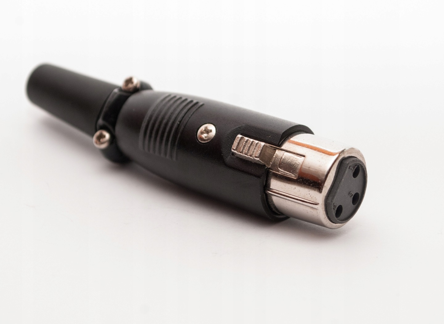 Gniazdo XLR mikrofonowe 3pin na kabel CZARNE(0720)