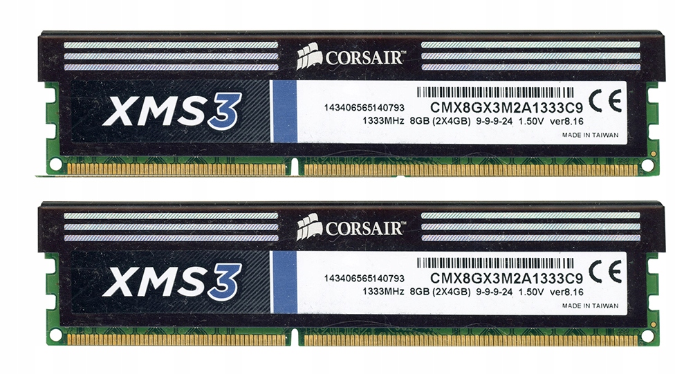 Corsair CMX8GX3M2A1333C9 XMS3 8GB (2x4GB) DDR3 1333MHz