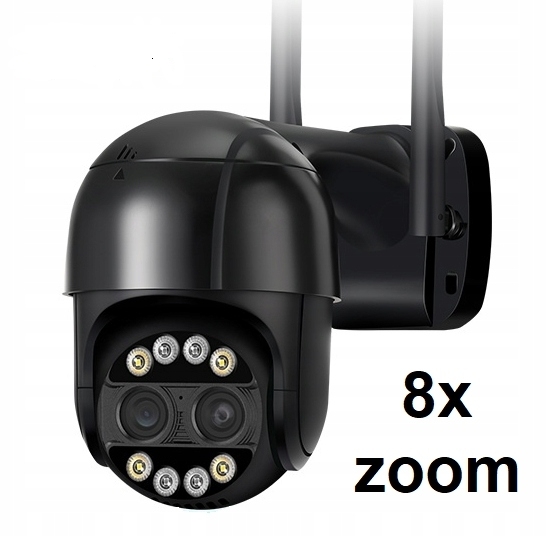Vonkajšia otočná Ip kamera Wifi 4MP 8xZoom Dual