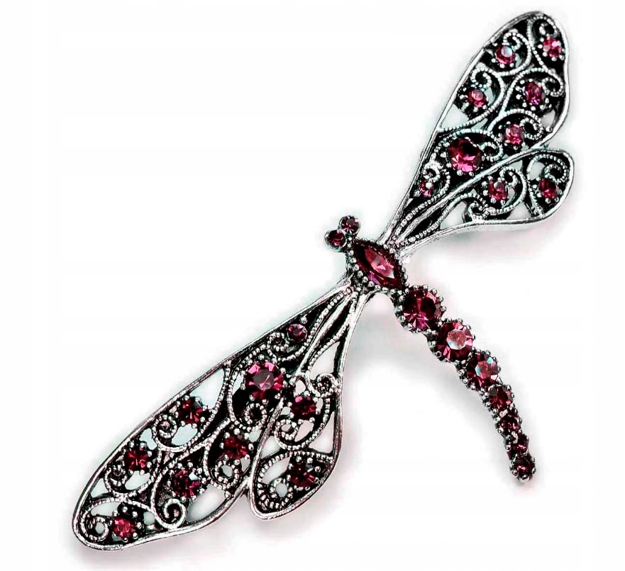 Francouzská spona Efektní Stříbrná Fialová Krystaly Sponka se Zirkony