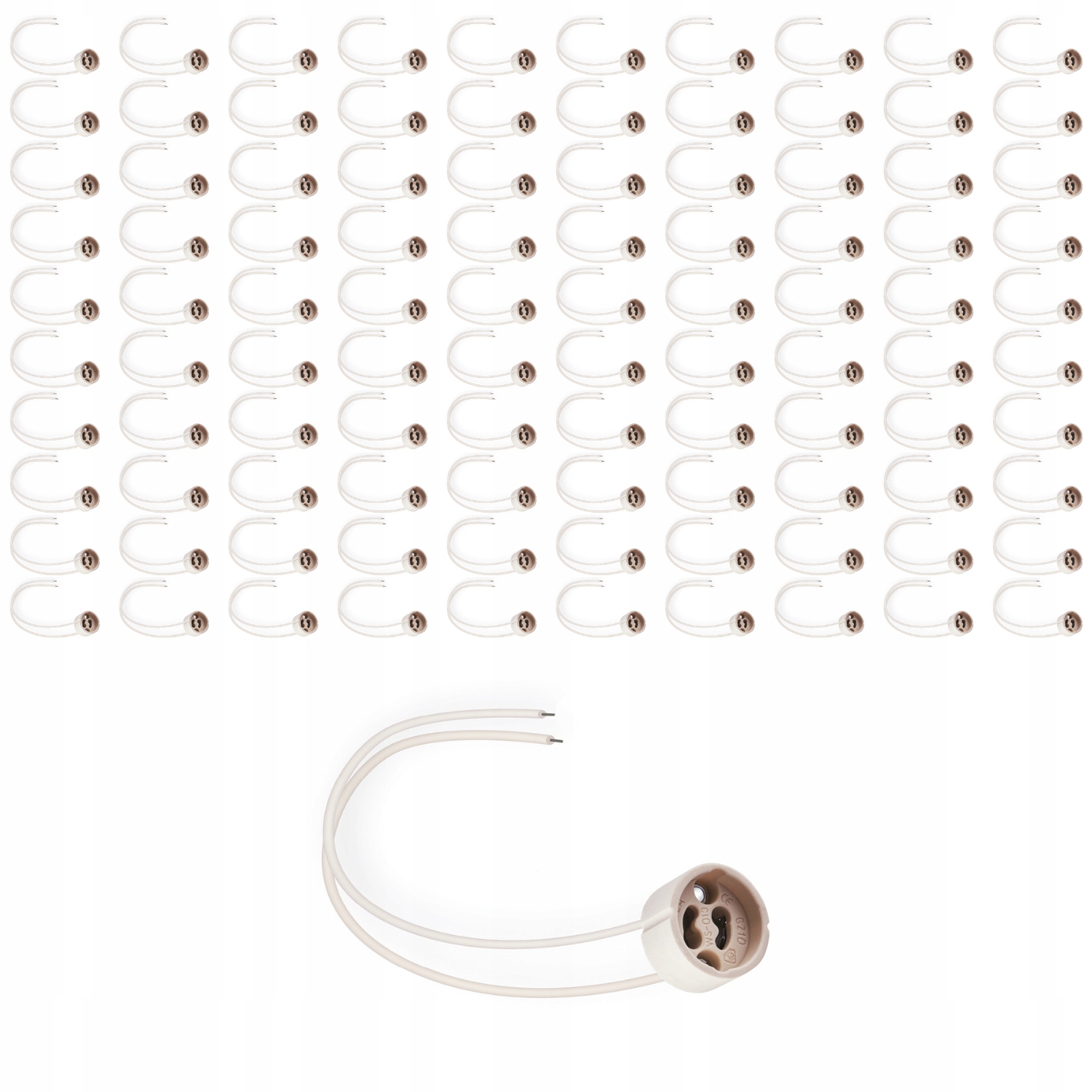 Set Keramická objímka K002 zásuvka násada GU10 100 Ks