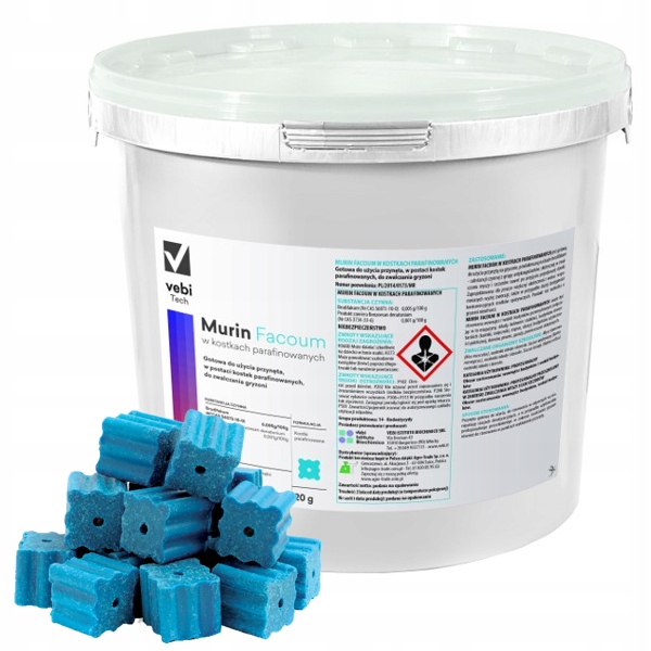 Trutka Na Myszy Szczury Mocna Silna Trucizna Kostka Murin Facoum 5 Kg