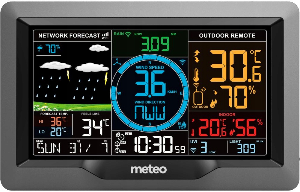 STACJA POGODY POGODOWA MIERNIK WIATRU WIFI DCF Model SP 89
