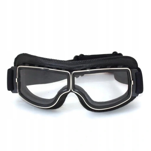 Retro gogle skórzane gogle motocyklowe