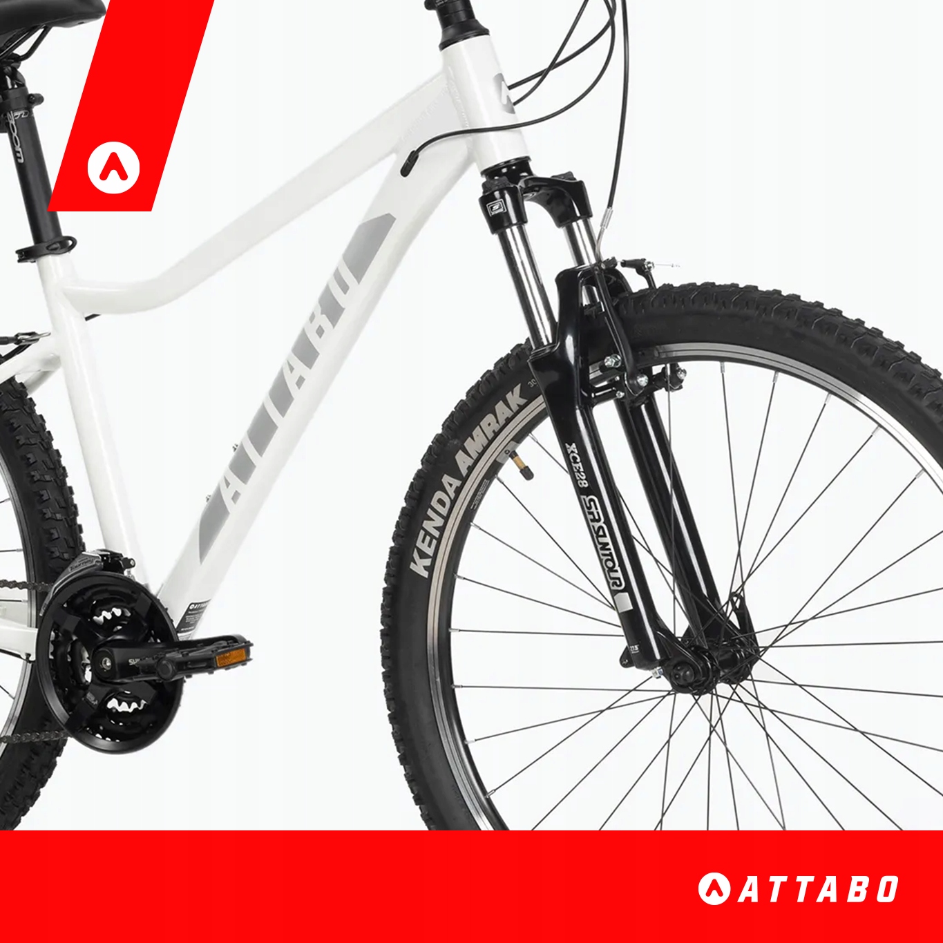 Rower górski damski ATTABO ALPE 1.0 biały 19" Aluminiowa rama Amortyzator Kod producenta ATB-ALP017-W1W