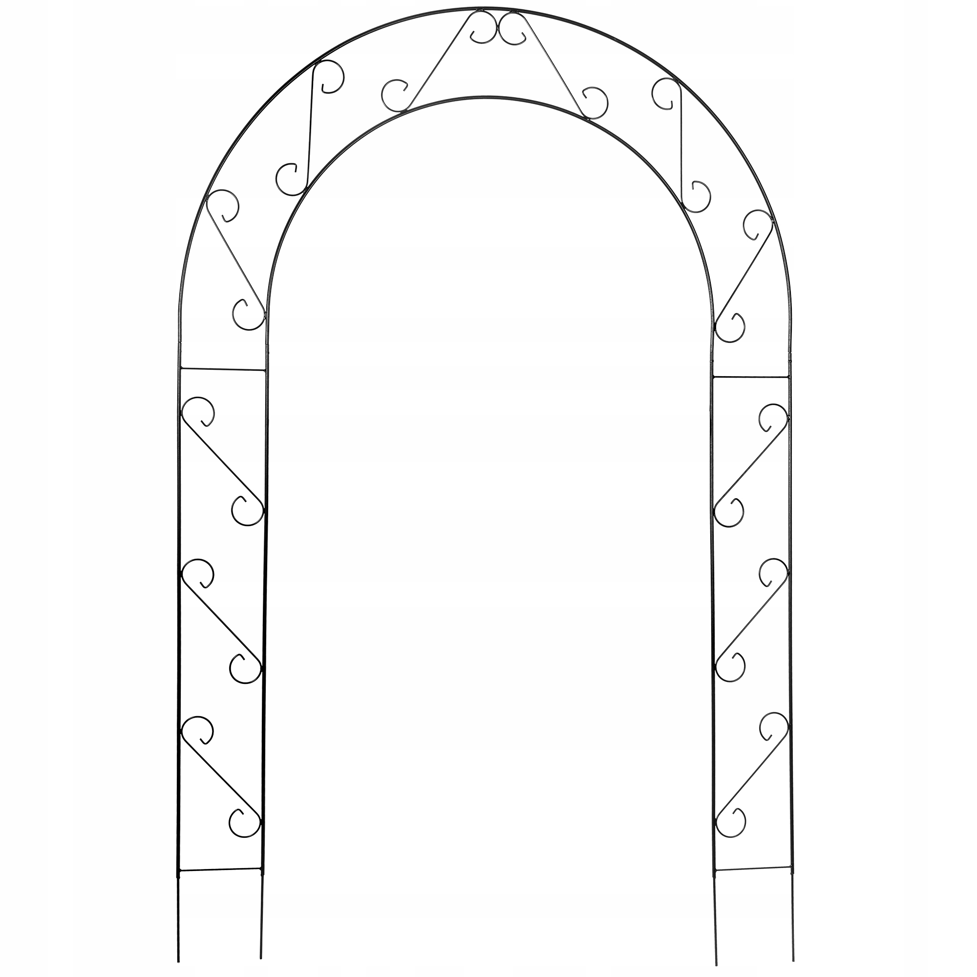 Záhradná Pergola Kovová Luk Na Kvety Ruže Na Popínavú Ružu 240cm Podpora
