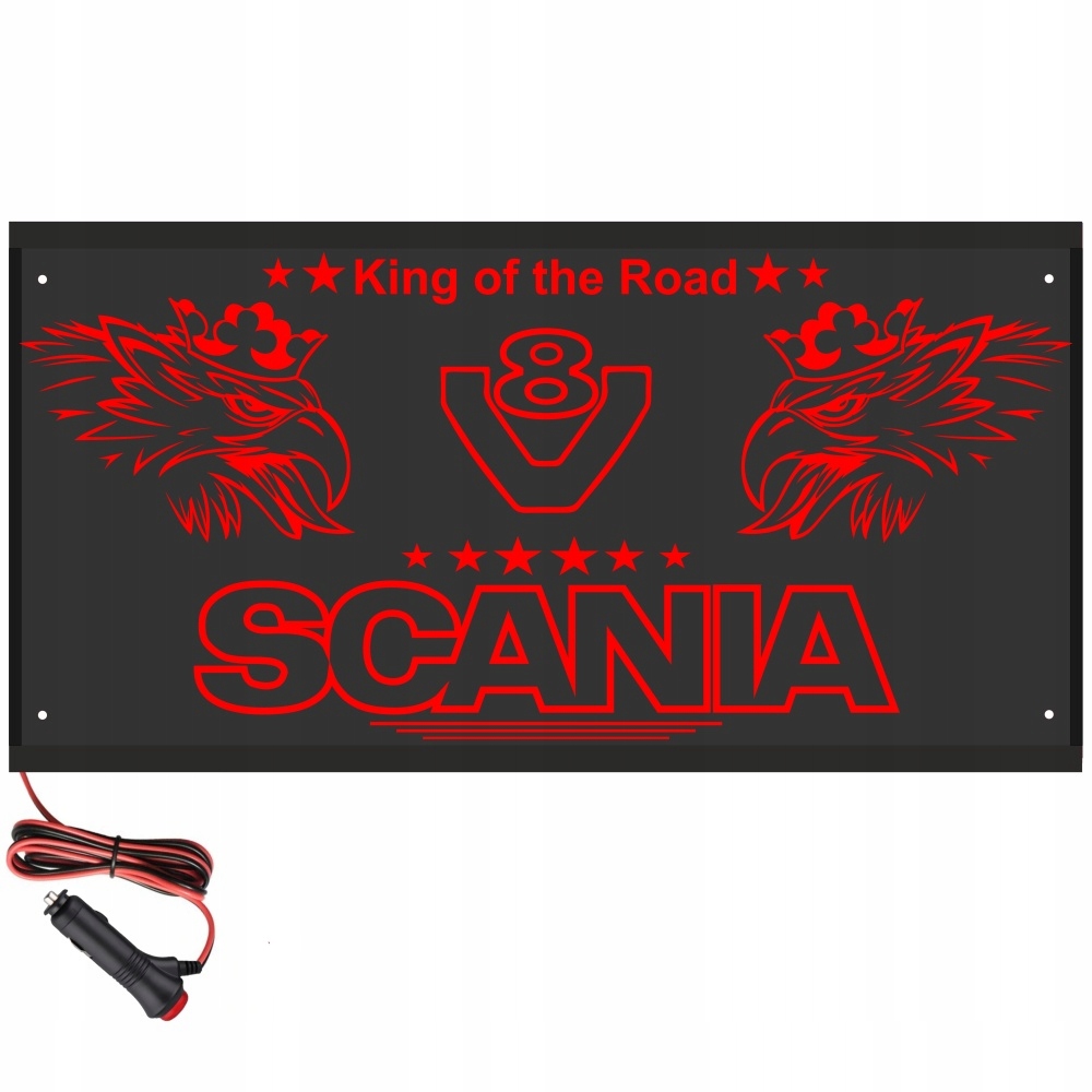 

Tablica 60x30 na tył nad łóżko Scania V8 12V