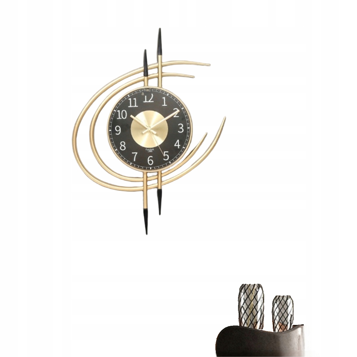 Nástěnné hodiny Retro Loft Římský 3D Vintage Velké 54cm zxc