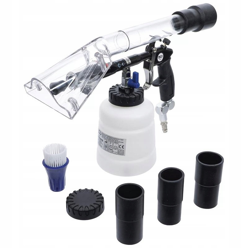 Pneumatická čisticí pistole s kartáčem a nástavcem pro odsávání Bgs