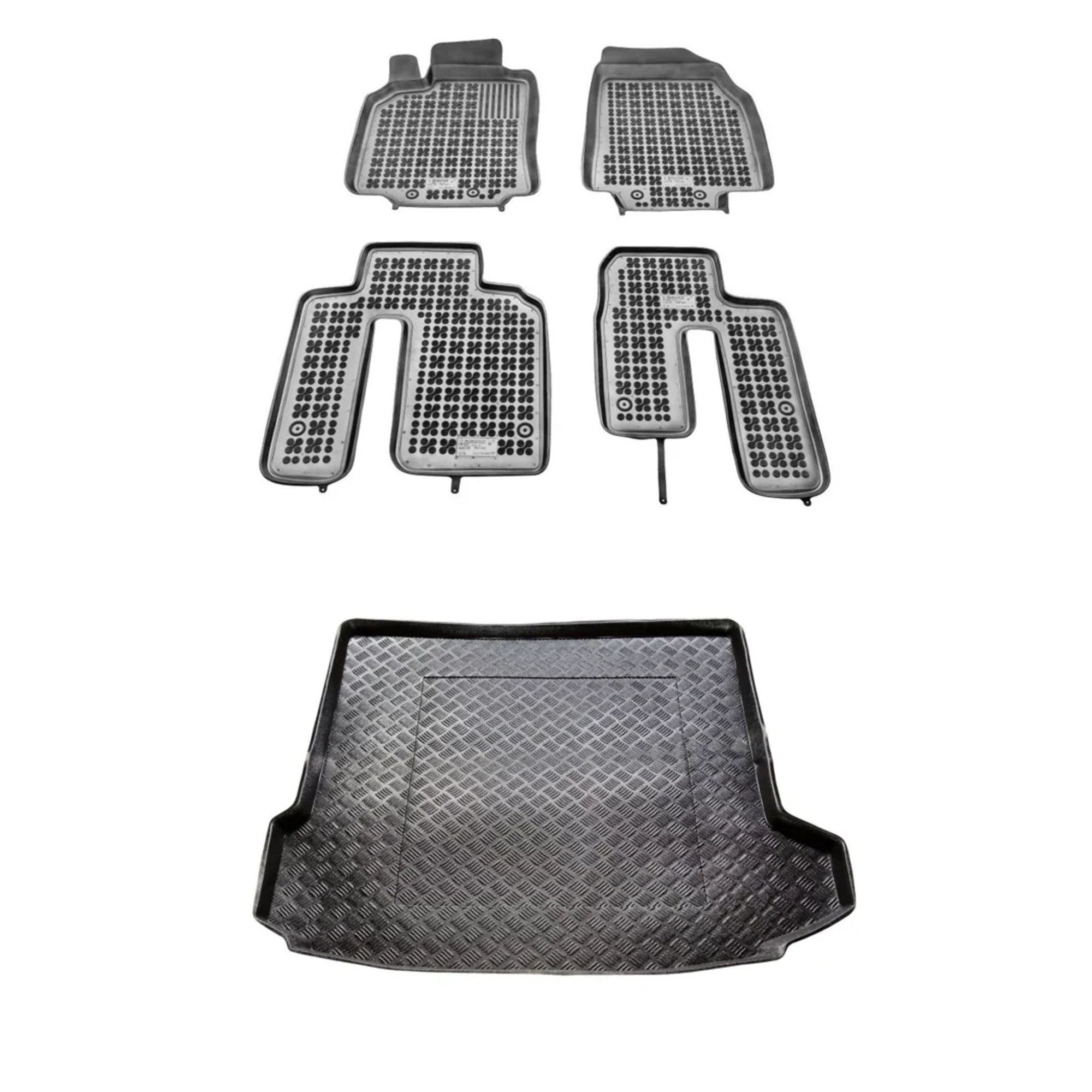 Sada koberčekov a rohoží pre Mazda CX-9 2007-2015 7 osôb (zložený 3 rad sedadiel)