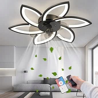 Wentylator Sufitowy Led Żyrandol Z Pilotem Sypialnia Nowoczesny 80W