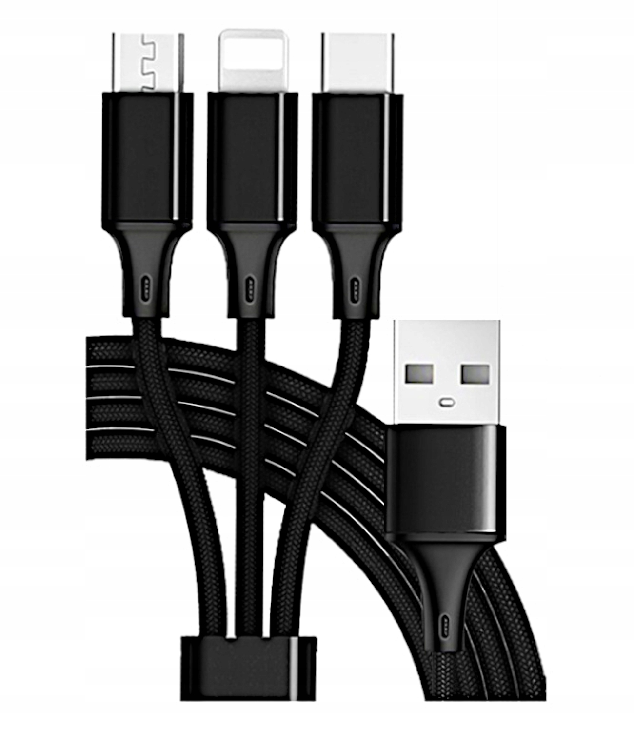 

Przewód Ładujący Z Nylonowym Oplotem Kabel 3W1