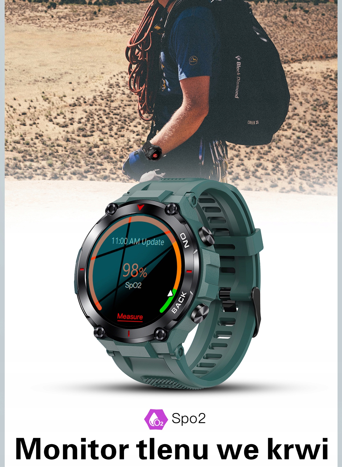 Smartwatch GRAVITY GT8-1 CZARNY Męski TĘTNO KALORIE SEN ROZMOWY BT PL SEN Kompatybilność systemowa Android iOS