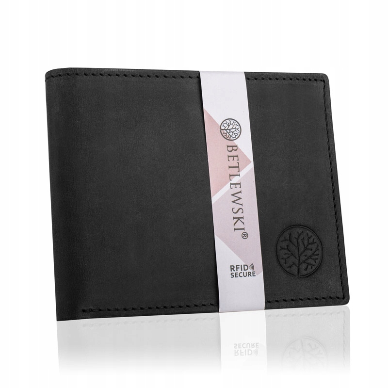 

Skórzany portfel męski Betlewski cienki slim Rfid
