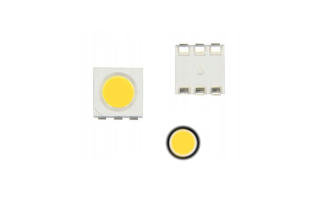 ART Dioda LED SMD 5060 mocna potrójna biała ciepła 5szt.