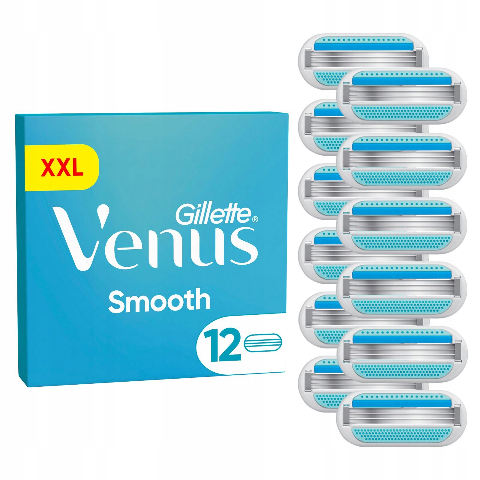 Venus Hladké Holicí Břity Pro Ženy Modré/bílé 12 Ks