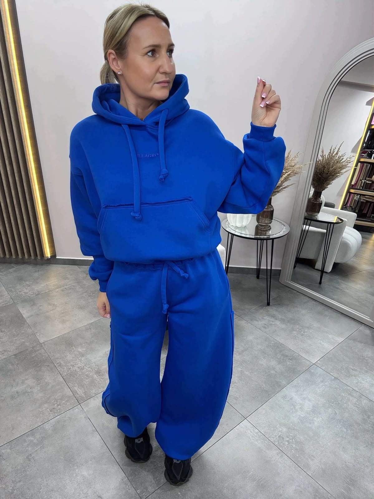 Dámská Oversize Tepláková Souprava Milano Millagro Bavlna Chrpa Uni