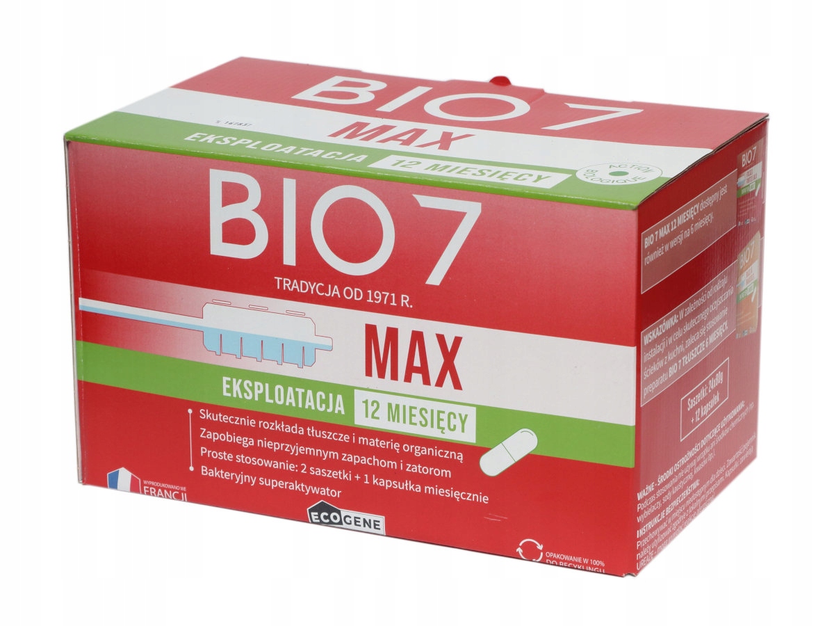 Přípravek do čističky Bio7 Max 2000 g 2 kg, rozklad tuků