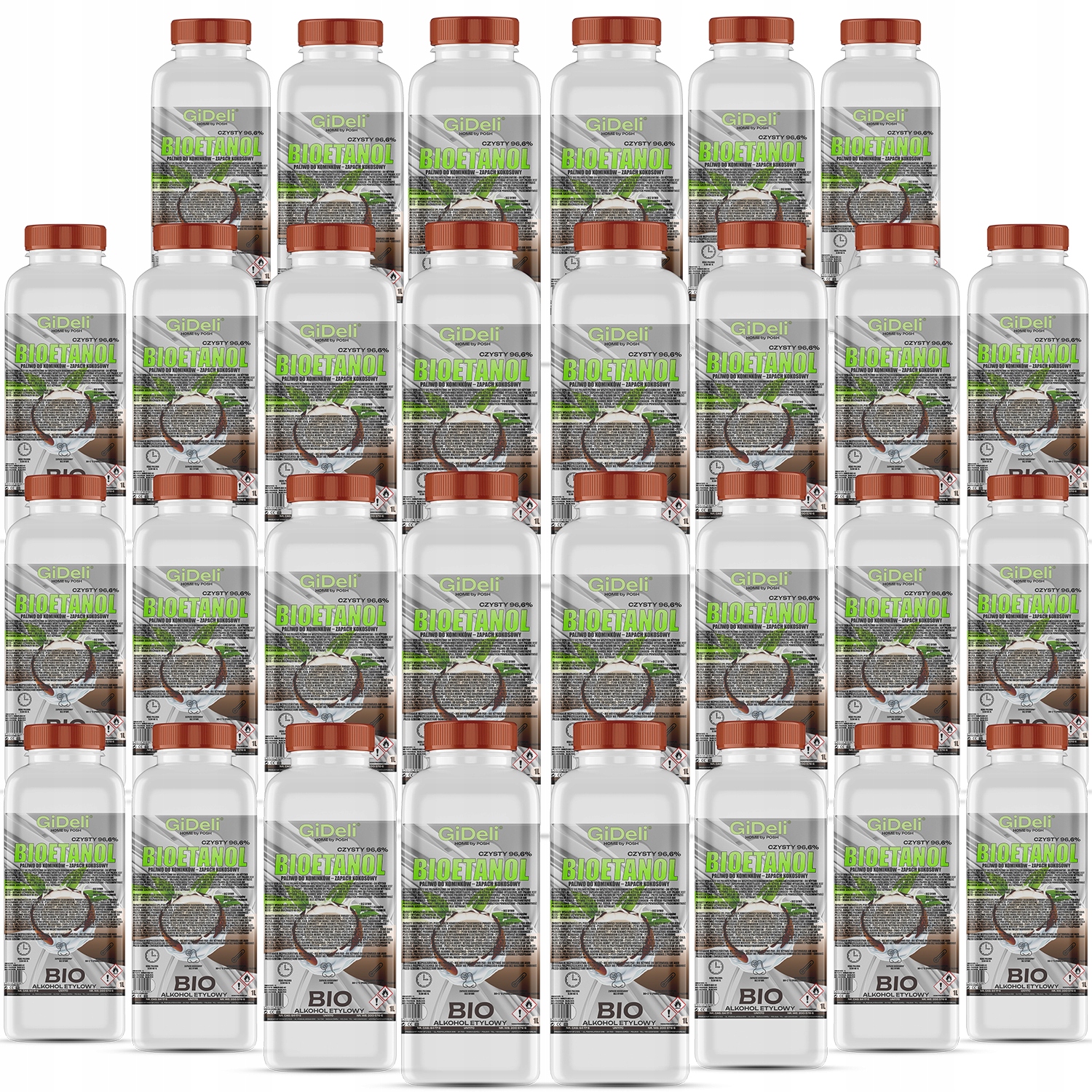 Bioetanol do krbu 30x1L s vôňou kokosu, biopalivo