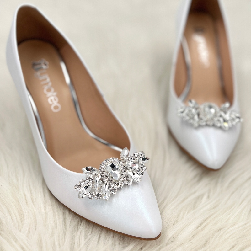 Klipsy do butów TYMOTEO LOVE T25 SREBRNE