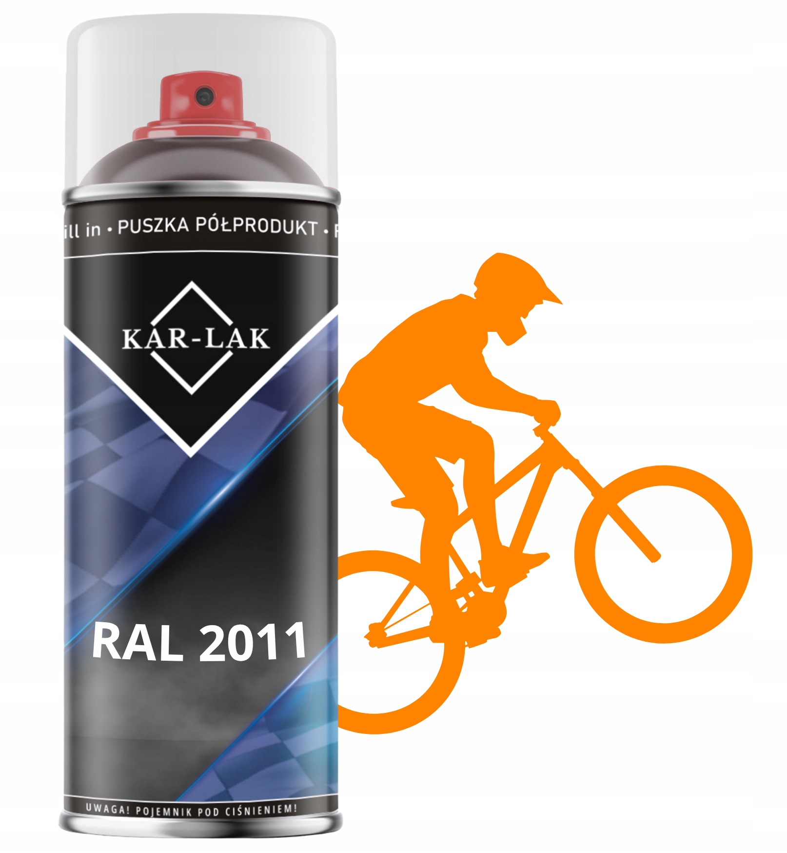 Lakier Do Roweru Ramy Ral 2011 Mat Pomarańczowy Głęboki Spray 400ML