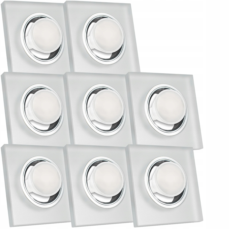 8X Skleněná Zapuštěná Lampa S Velmi Silným Sklo 10W Led Žárovka