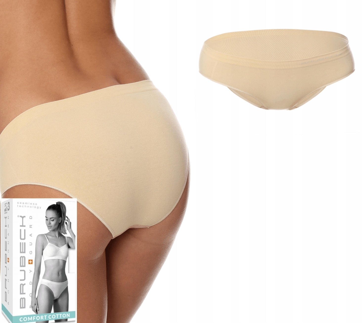 

Majtki Damskie Hipster Brubeck HI00043A Beż r.XL