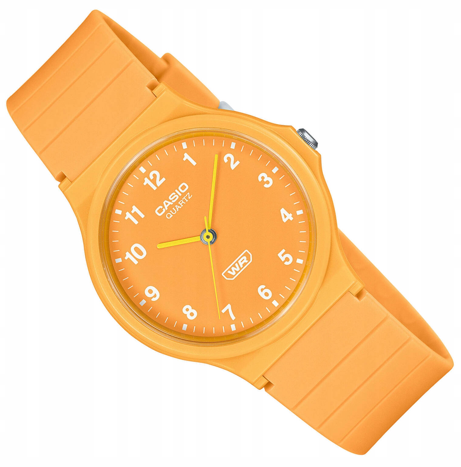 Oranžové Klasické Čitelné Kulatý Hodinky Casio Pro Mládež MQ-24B-9B
