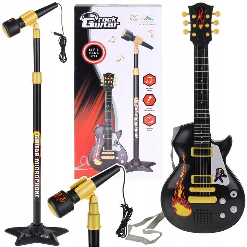 Gitara Elektryczna z Mikrofonem Statyw Melodie
