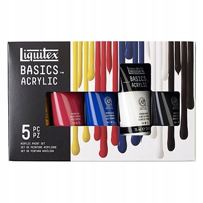 Akrylové barvy Liquitex, sada 5 x 75 ml
