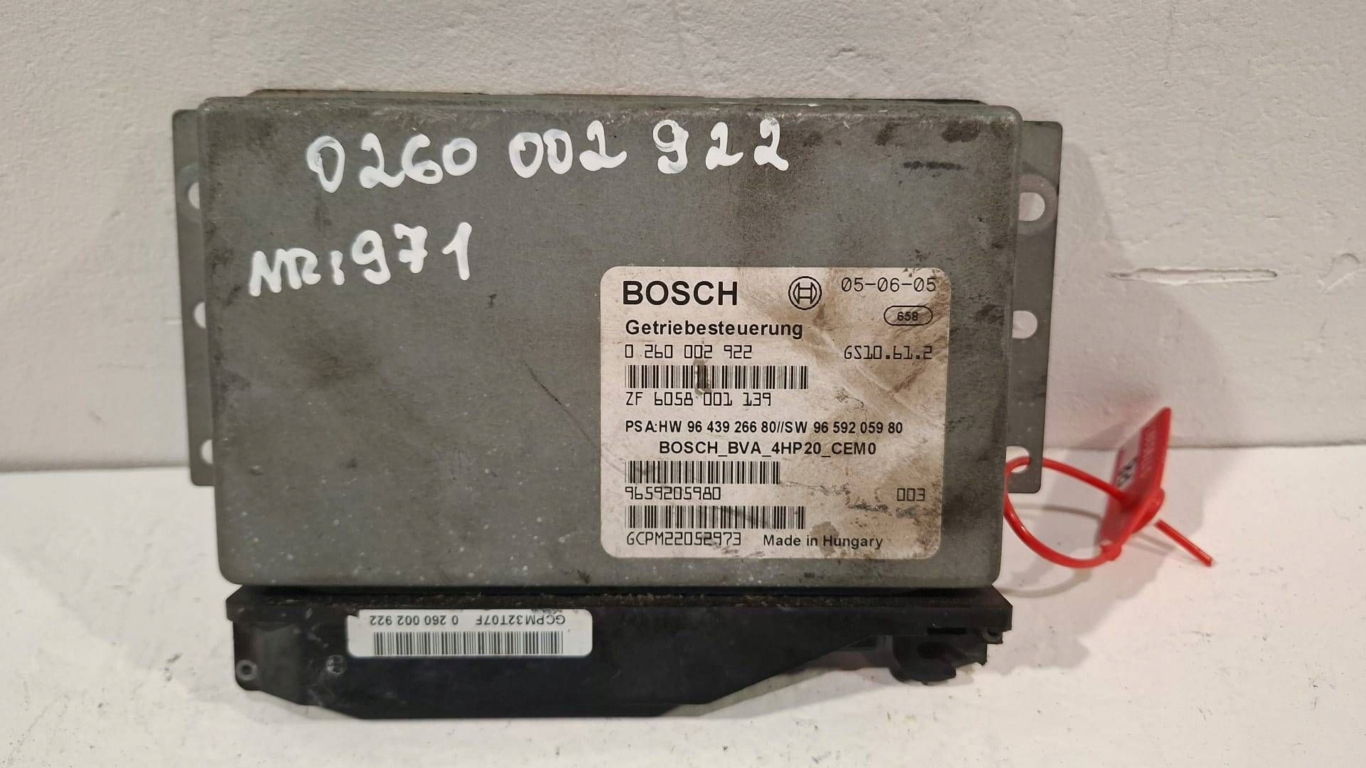 Bedienteil Getriebe getriebe Computer 0260002922 Citroen Peugeot