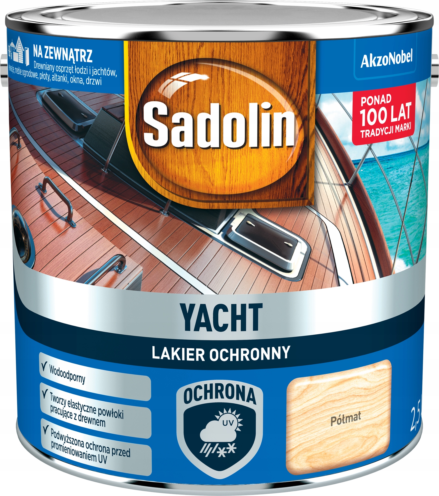 Sadolin Lakier Yacht, półmat, 2.5l