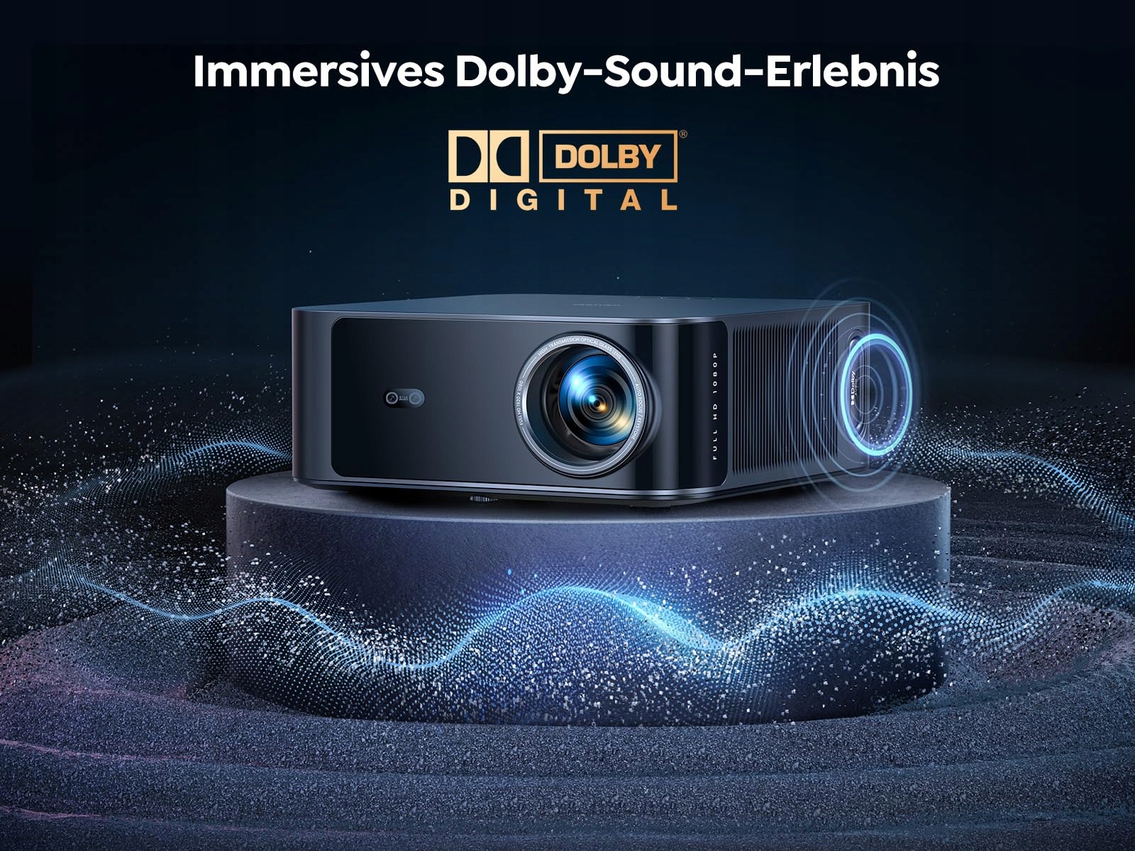 TOPTRO Projektor 4K 1200 ANSI Netflix Dolby Audio Bluetooth WiFi Kino — miniatura 3