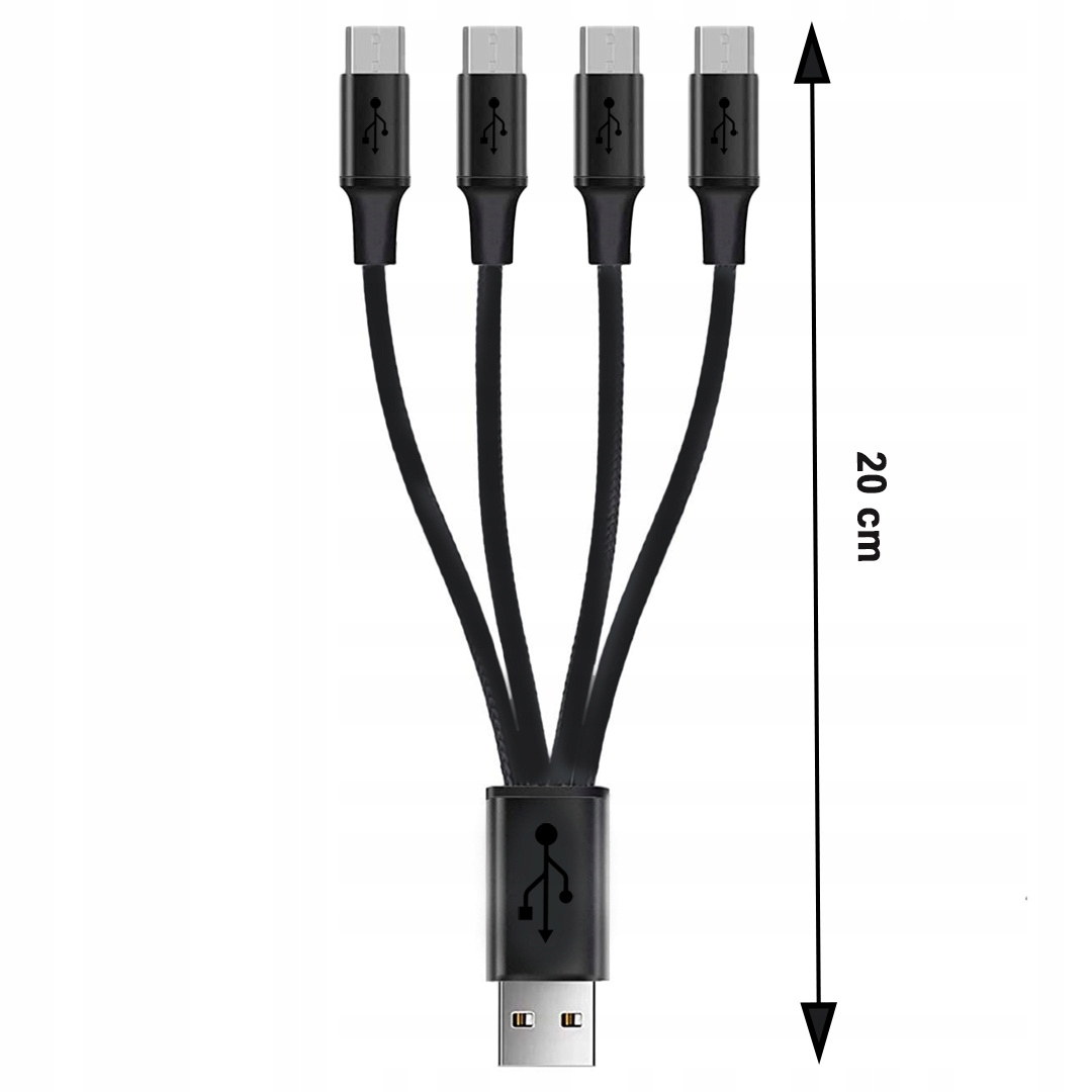 

Kabel Rozdzielacz Usb A na 4x Micro Usb max. 2,1A