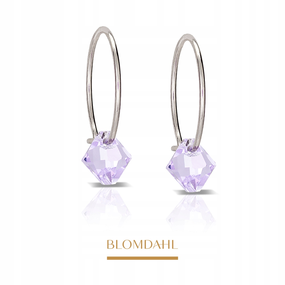 Blomdahl Náušnice Bicone Violet 6 mm