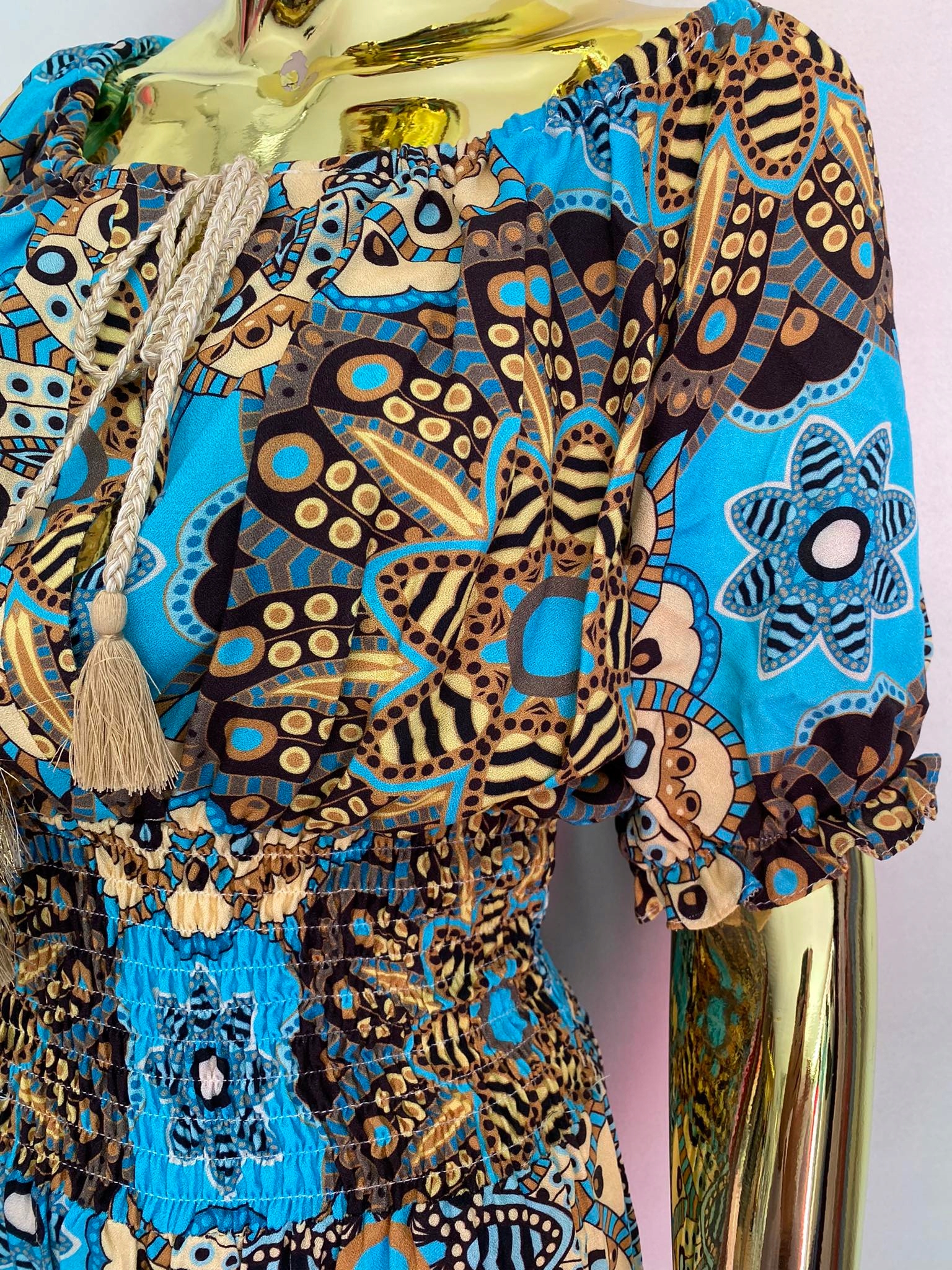 Šaty Španělka Modrá Lalous vel S