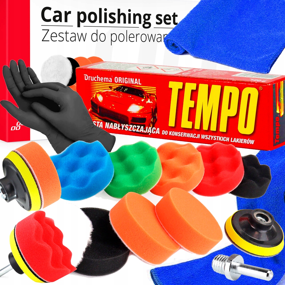 

Zestaw Gąbek Do Polerowania Lakieru Pasta Tempo