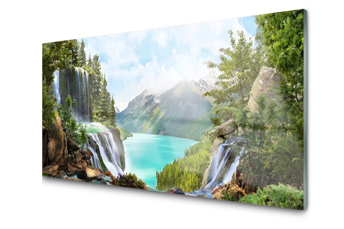 

Panel szklany Płytka Zatoka Wodospad 120x60