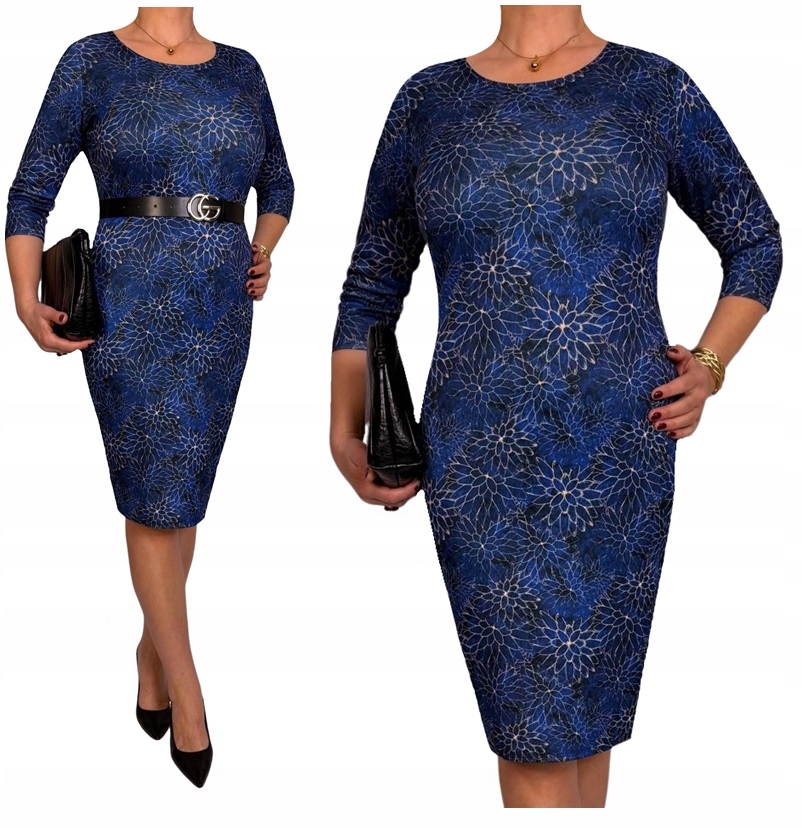 Šaty tuba jaro plus size vánoční akce 42 44 46 48 50 52 54 56