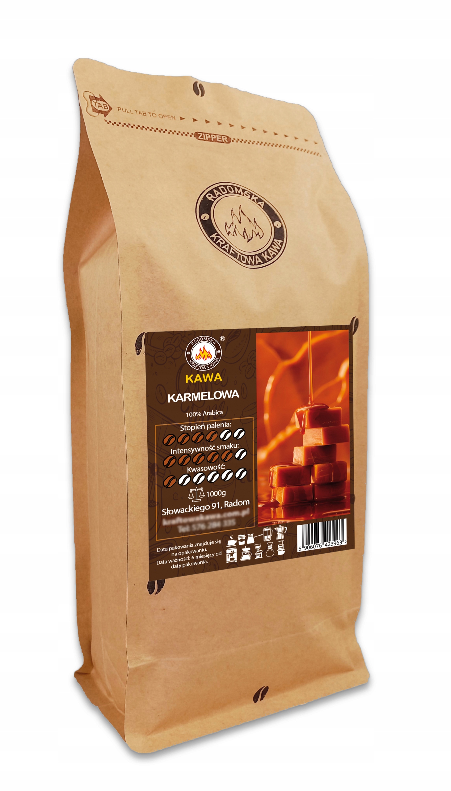 Levně Káva káva 1000 g Arabica 100% sladká, jemná