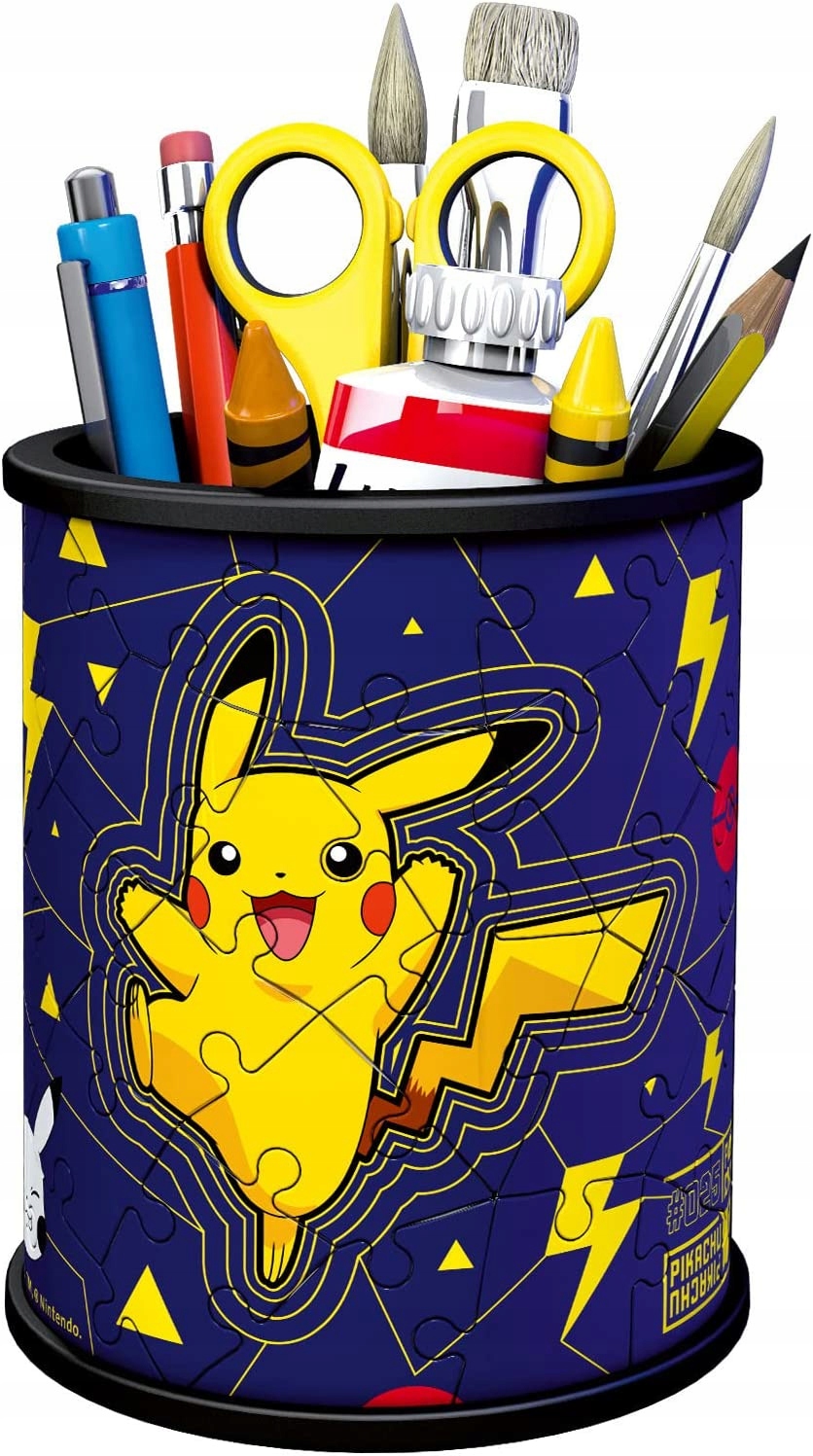 

Pokemon Pikachu Puzzle 3D Kubek na długopisy 54 el